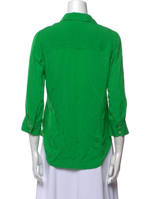 L'Agence Three-Quarter Sleeve Button-Up Top