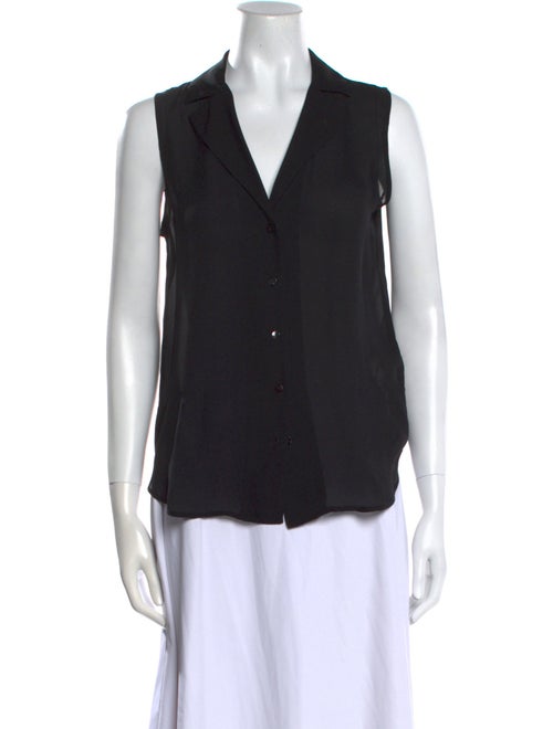 L'Agence Silk Sleeveless Button-Up Top