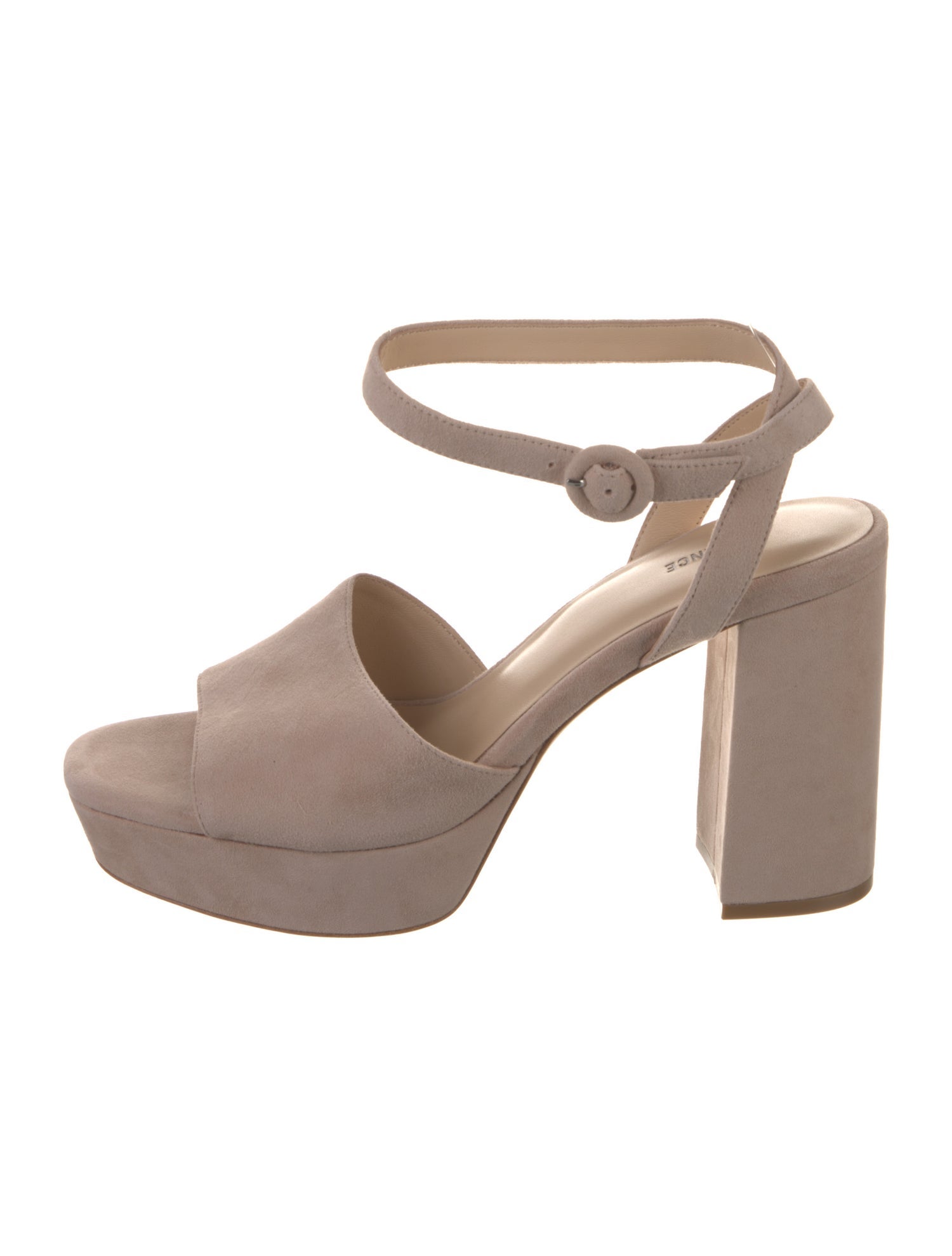 L'Agence Suede Leather Trim Embellishment Sandals