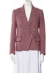 L'Agence Tweed Houndstooth Print Blazer