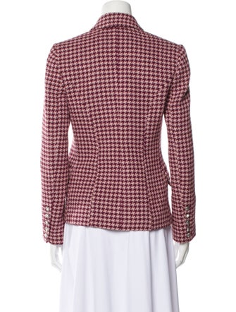 L'Agence Tweed Houndstooth Print Blazer