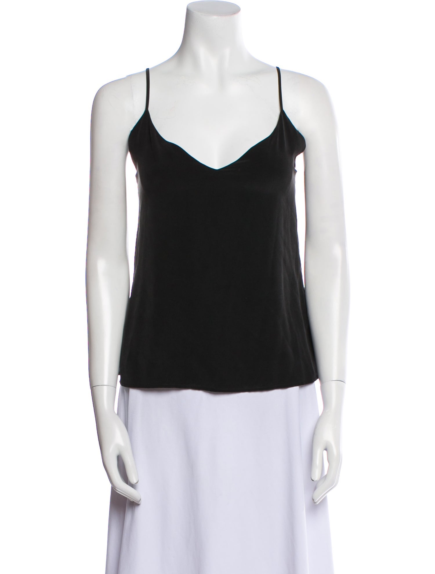 L'Agence Silk V-Neck Top