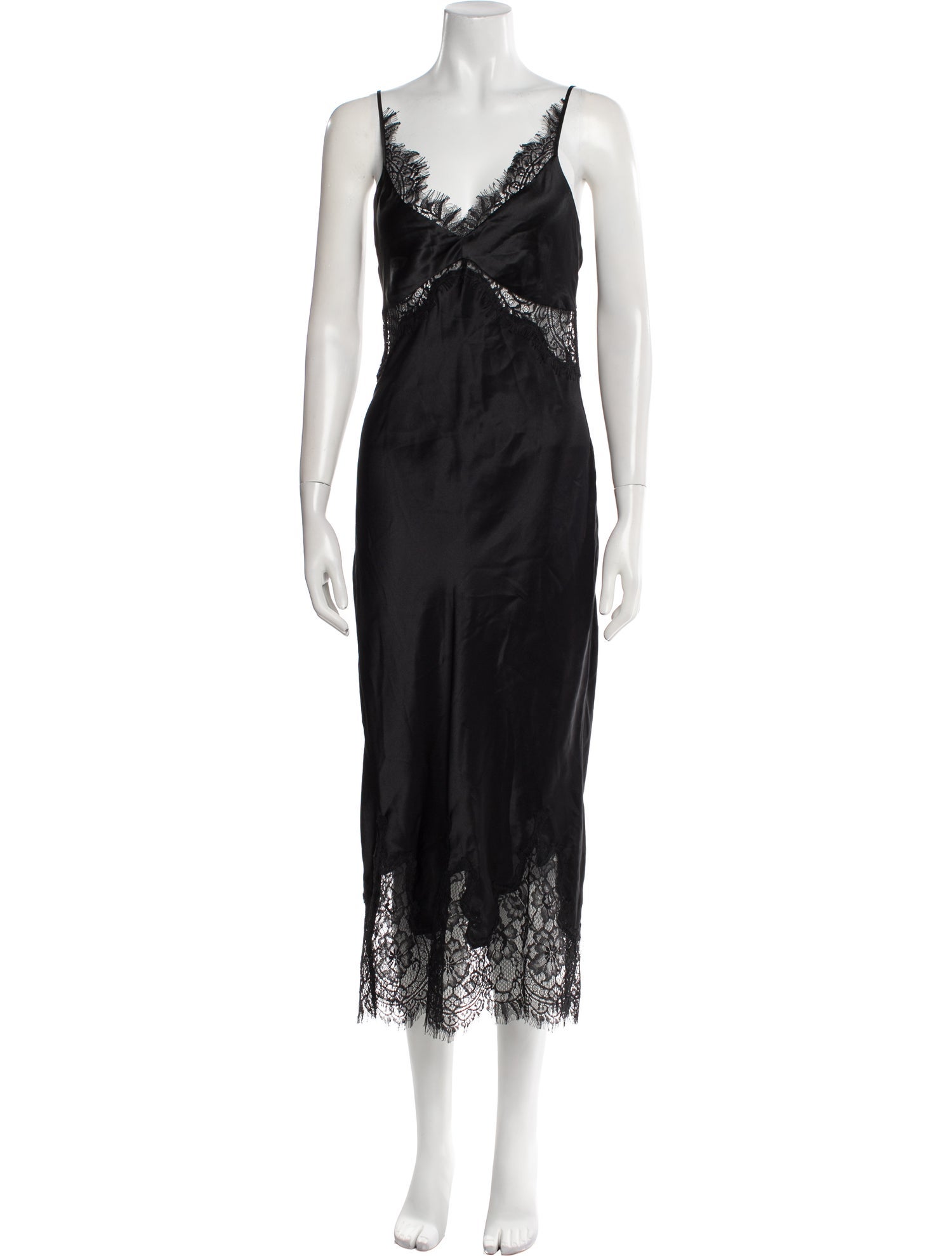L'Agence Silk Long Dress