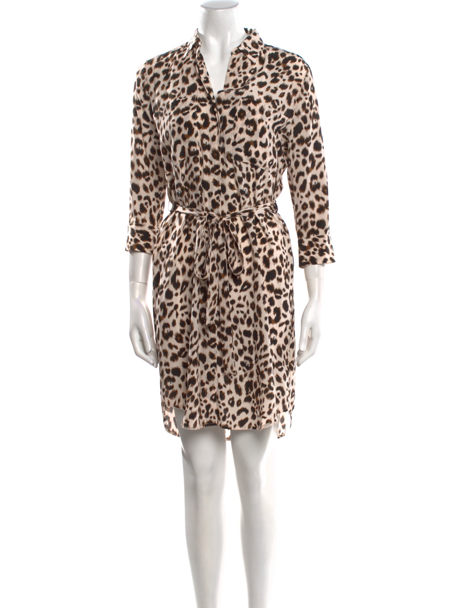 L'Agence Silk Knee-Length Dress