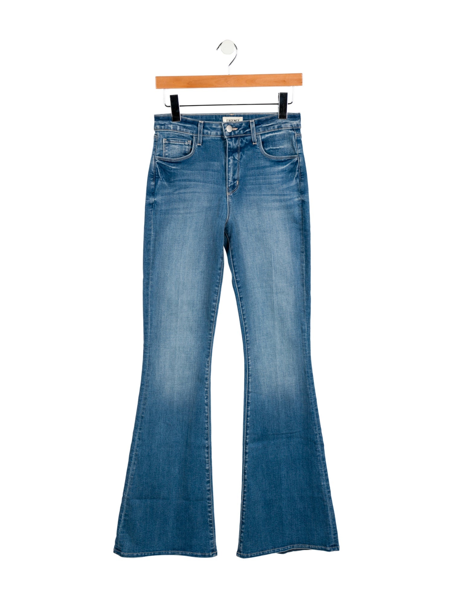 L'Agence Mid-Rise Wide Leg Jeans