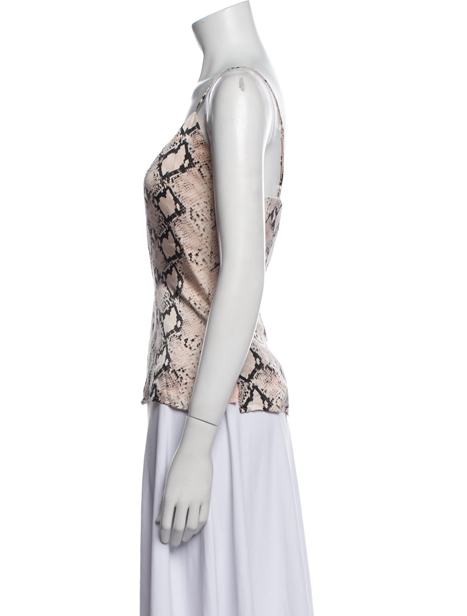 L'Agence Silk Animal Print Top