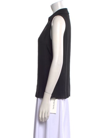 L'Agence Silk Sleeveless Button-Up Top
