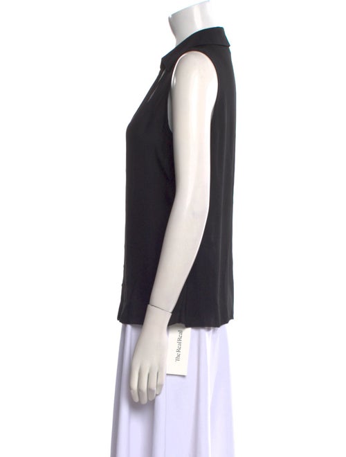 L'Agence Silk Sleeveless Button-Up Top
