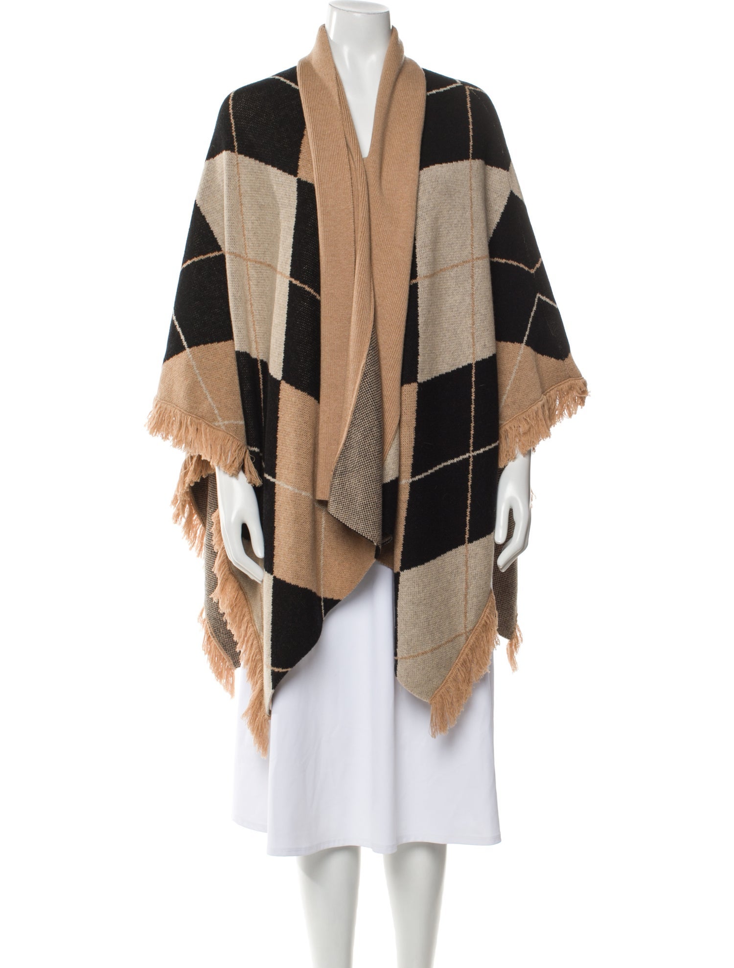 L'Agence Merino Wool Plaid Print Sweater w/ Tags