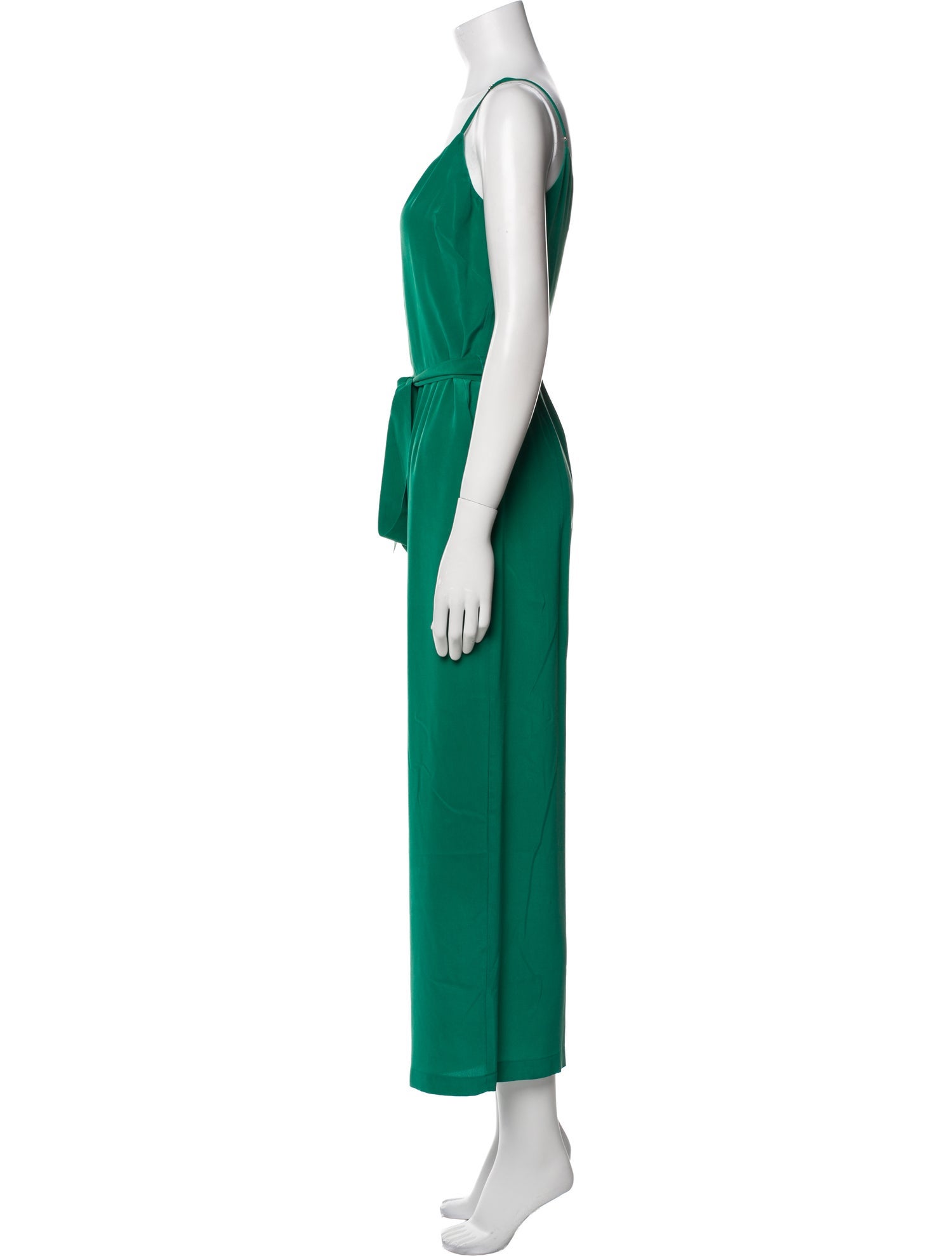L'Agence Silk V-Neck Jumpsuit