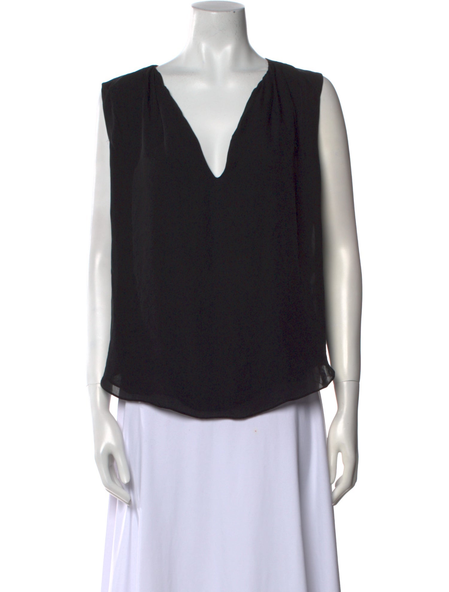 L'Agence Silk V-Neck Blouse