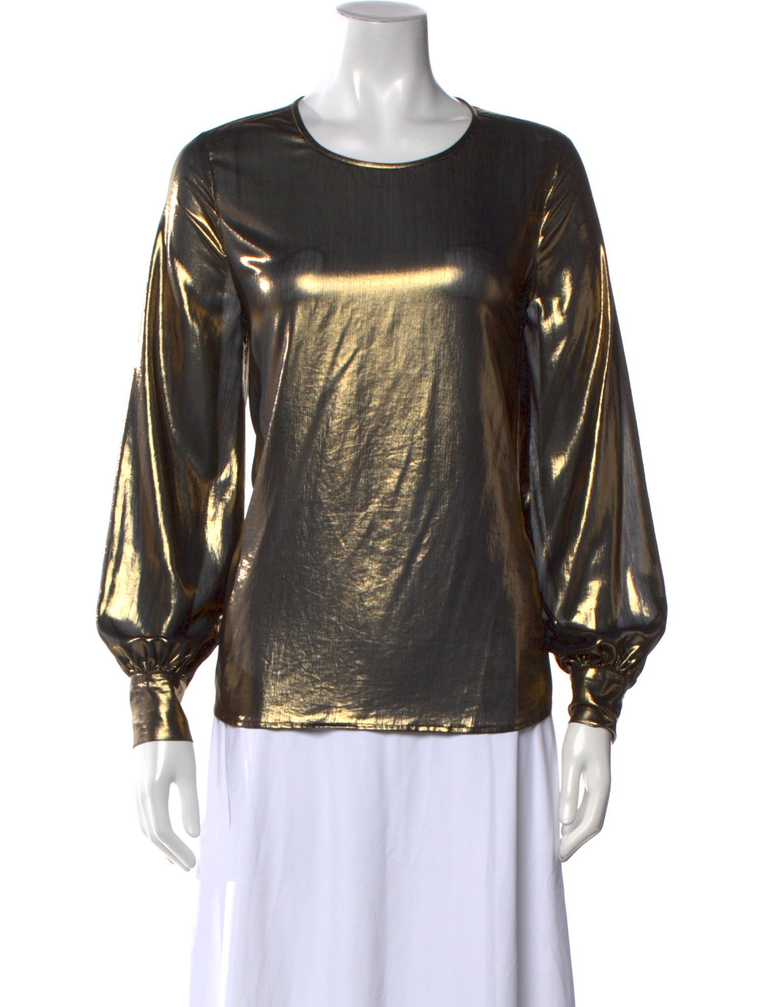 L'Agence Scoop Neck Long Sleeve Blouse