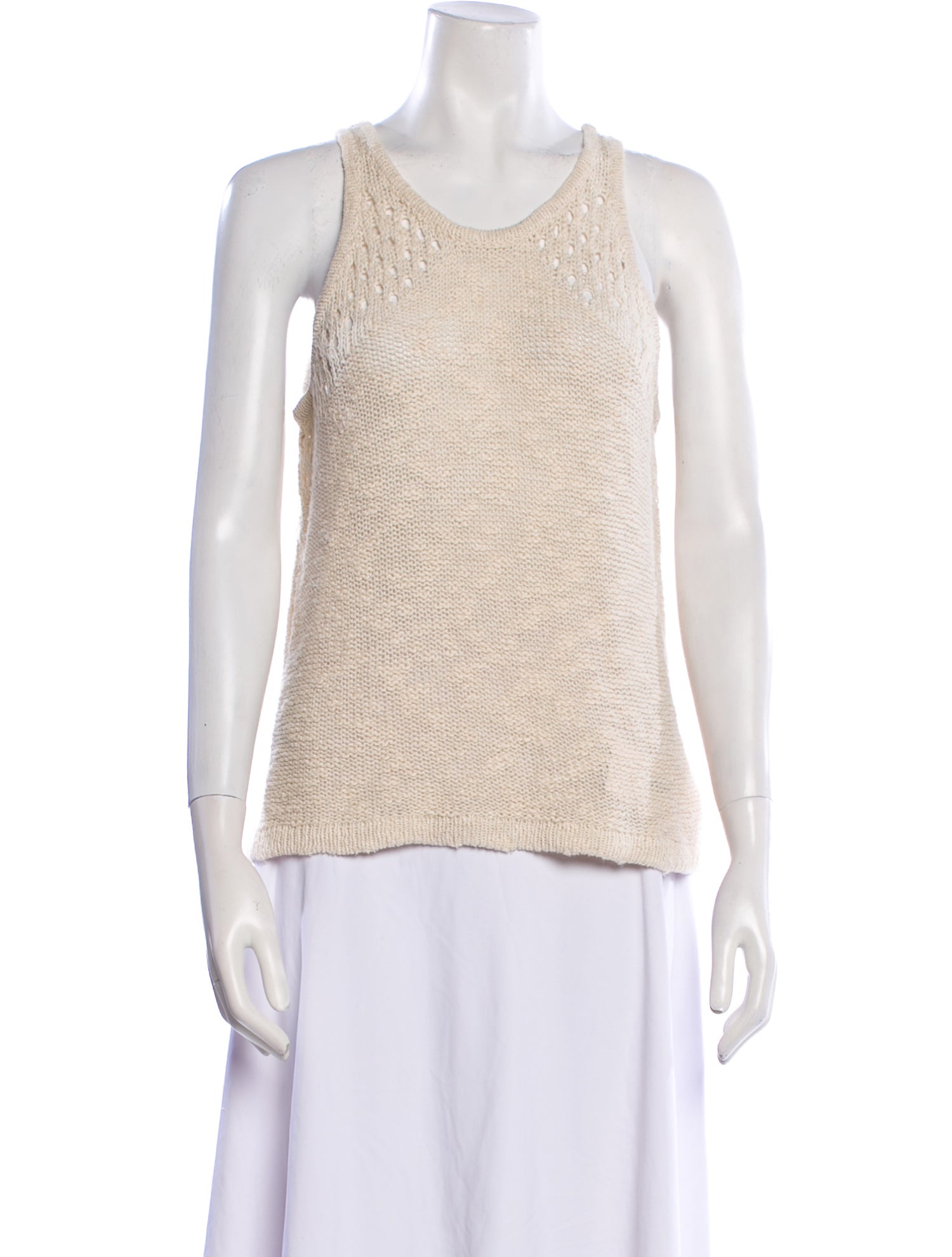 L'Agence Scoop Neck Sleeveless Top