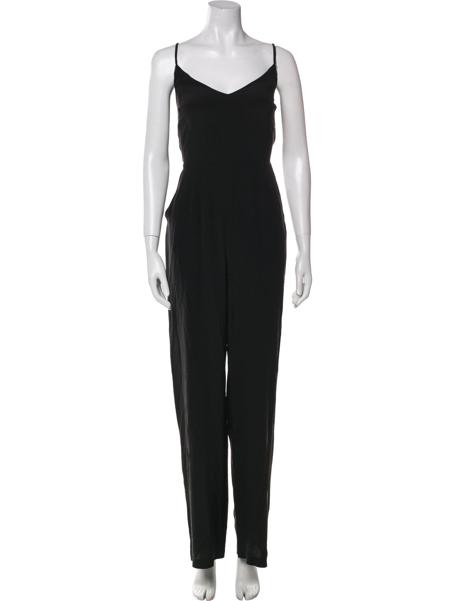L'Agence Silk V-Neck Jumpsuit