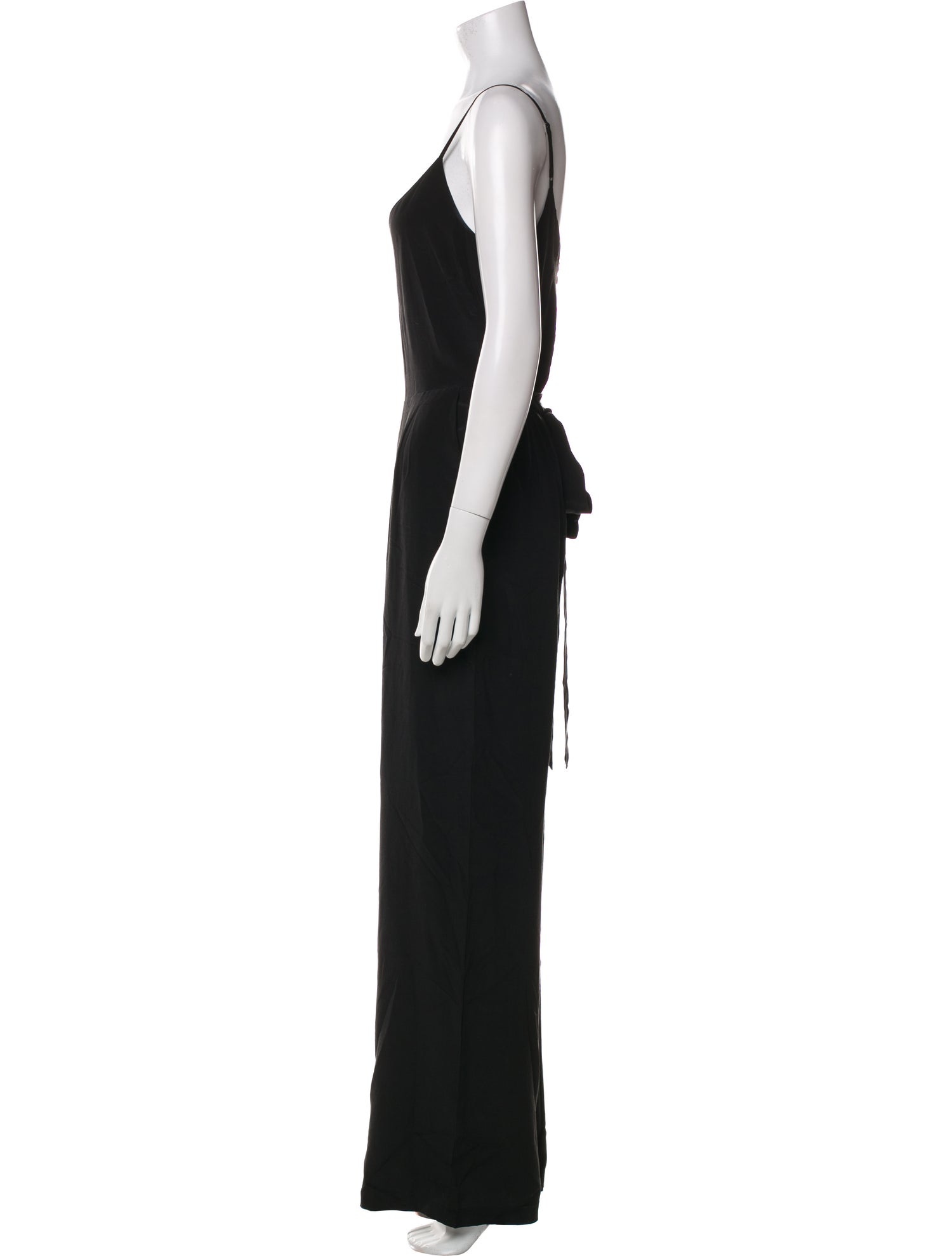 L'Agence Silk V-Neck Jumpsuit