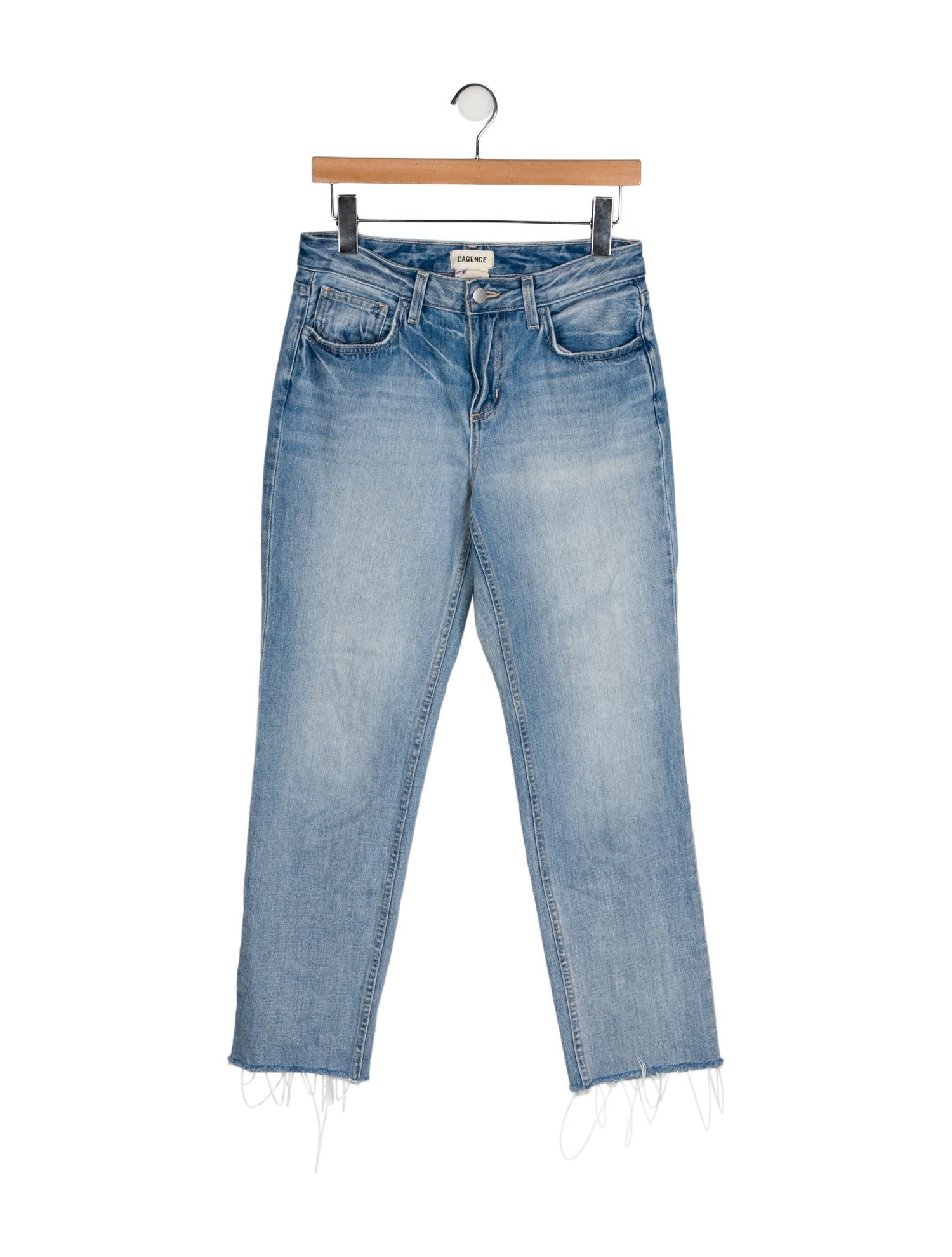 L'Agence Mid-Rise Straight Leg Jeans