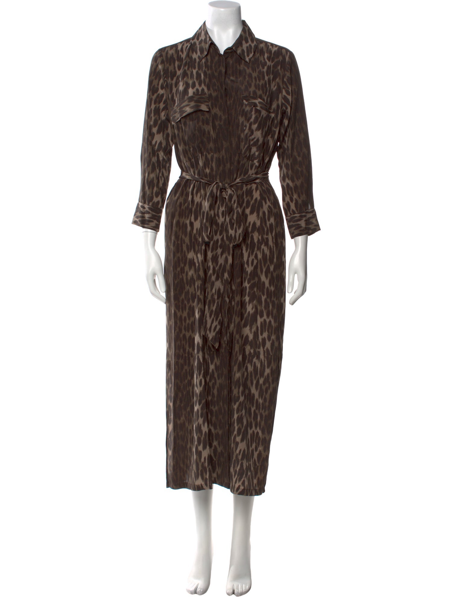 L'Agence Silk Long Dress