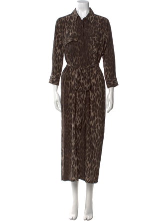 L'Agence Silk Long Dress