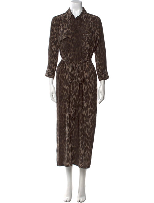 L'Agence Silk Long Dress