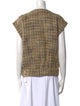 L'Agence Tweed Pattern Scoop Neck Sweater