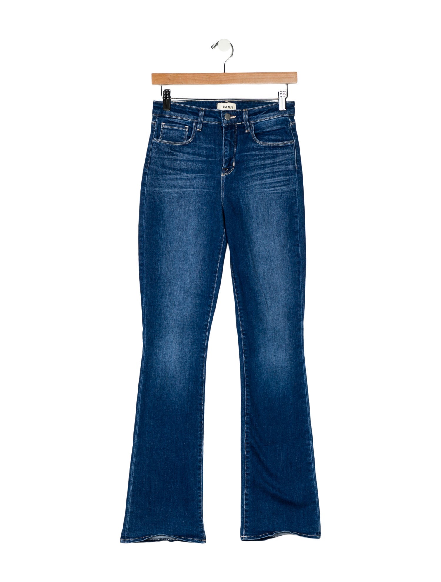 L'Agence Mid-Rise Straight Leg Jeans