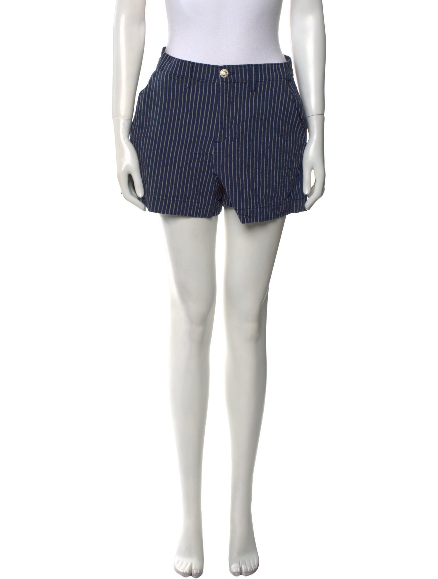 L'Agence Striped Mini Shorts