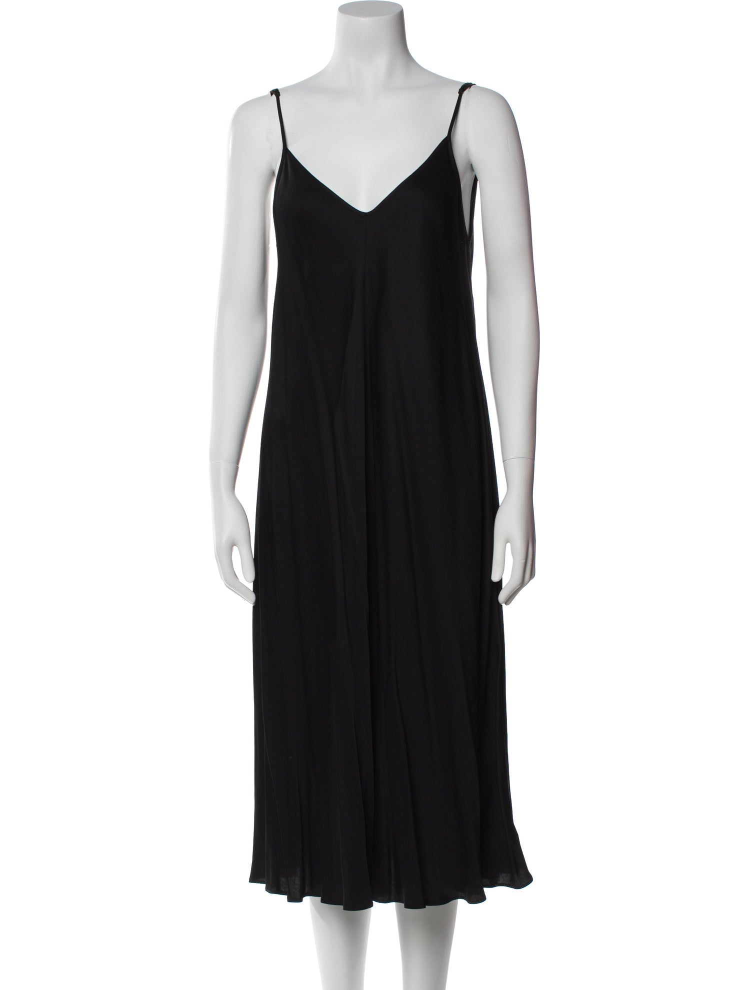 L'Agence V-Neck Midi Length Dress