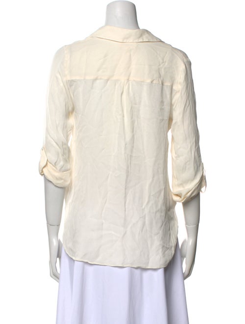 L'Agence Silk Three-Quarter Sleeve Blouse