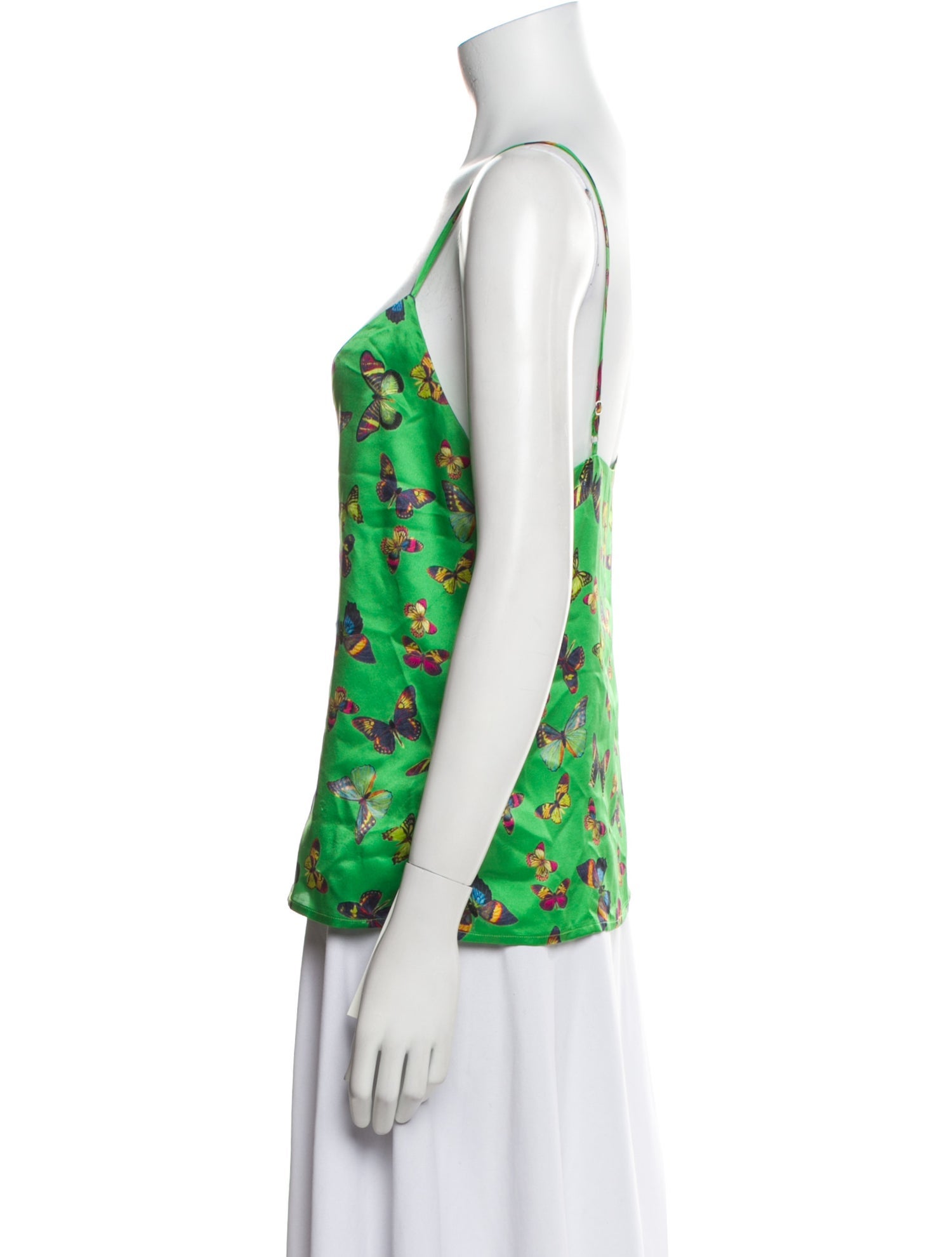 L'Agence Silk Floral Print Top