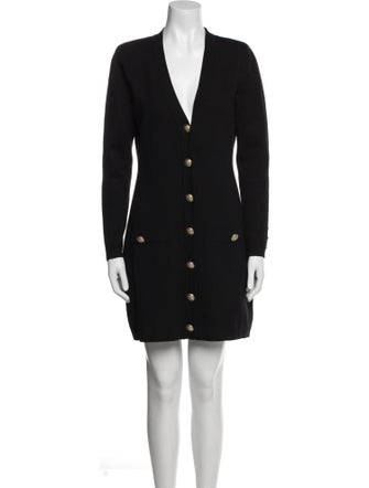 L'Agence V-Neck Mini Dress