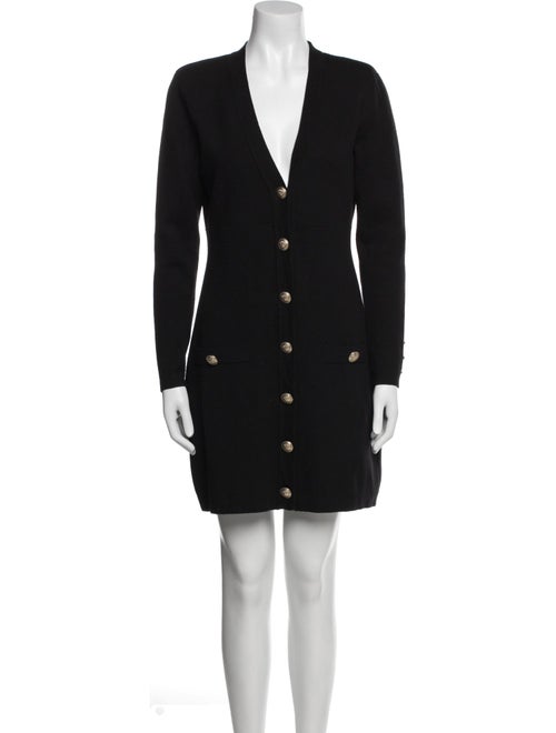 L'Agence V-Neck Mini Dress