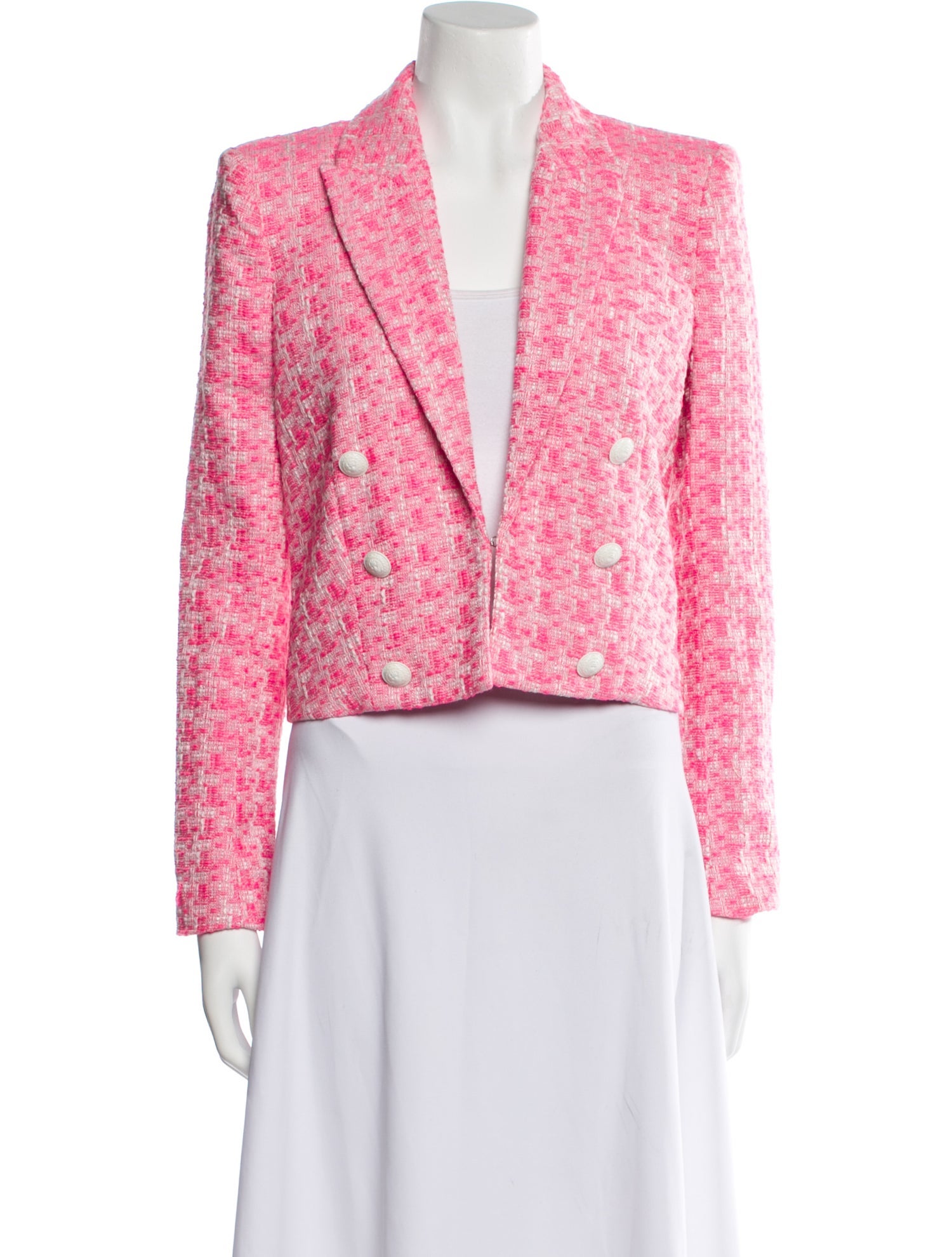 L'Agence Tweed Pattern Blazer
