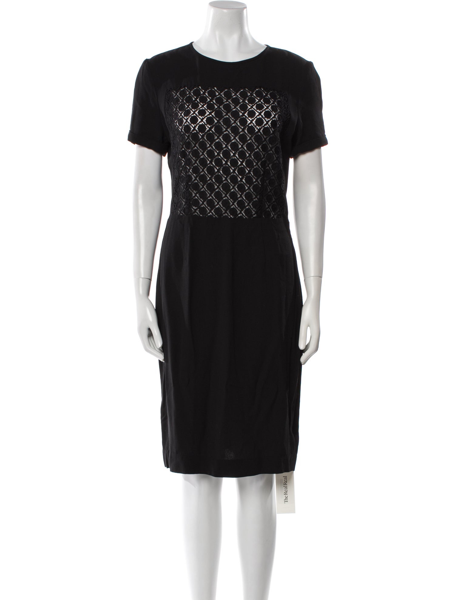 L'Agence Crew Neck Knee-Length Dress