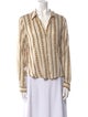L'Agence Striped Long Sleeve Blouse