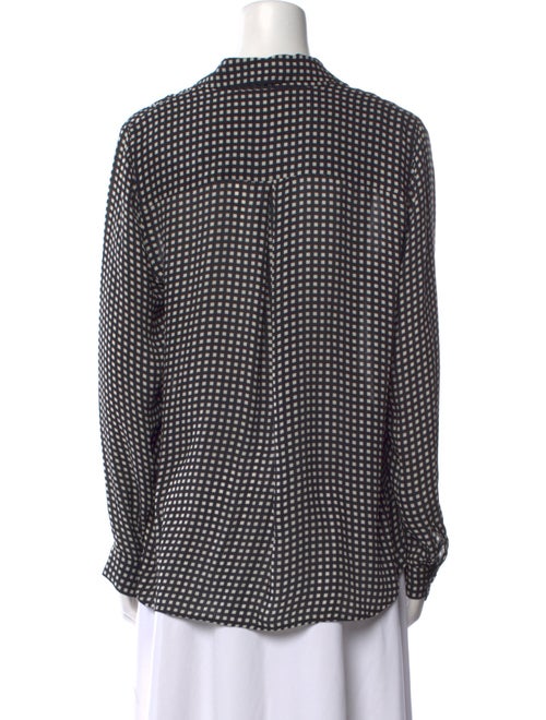 L'Agence Silk Patterned Button-Up Top