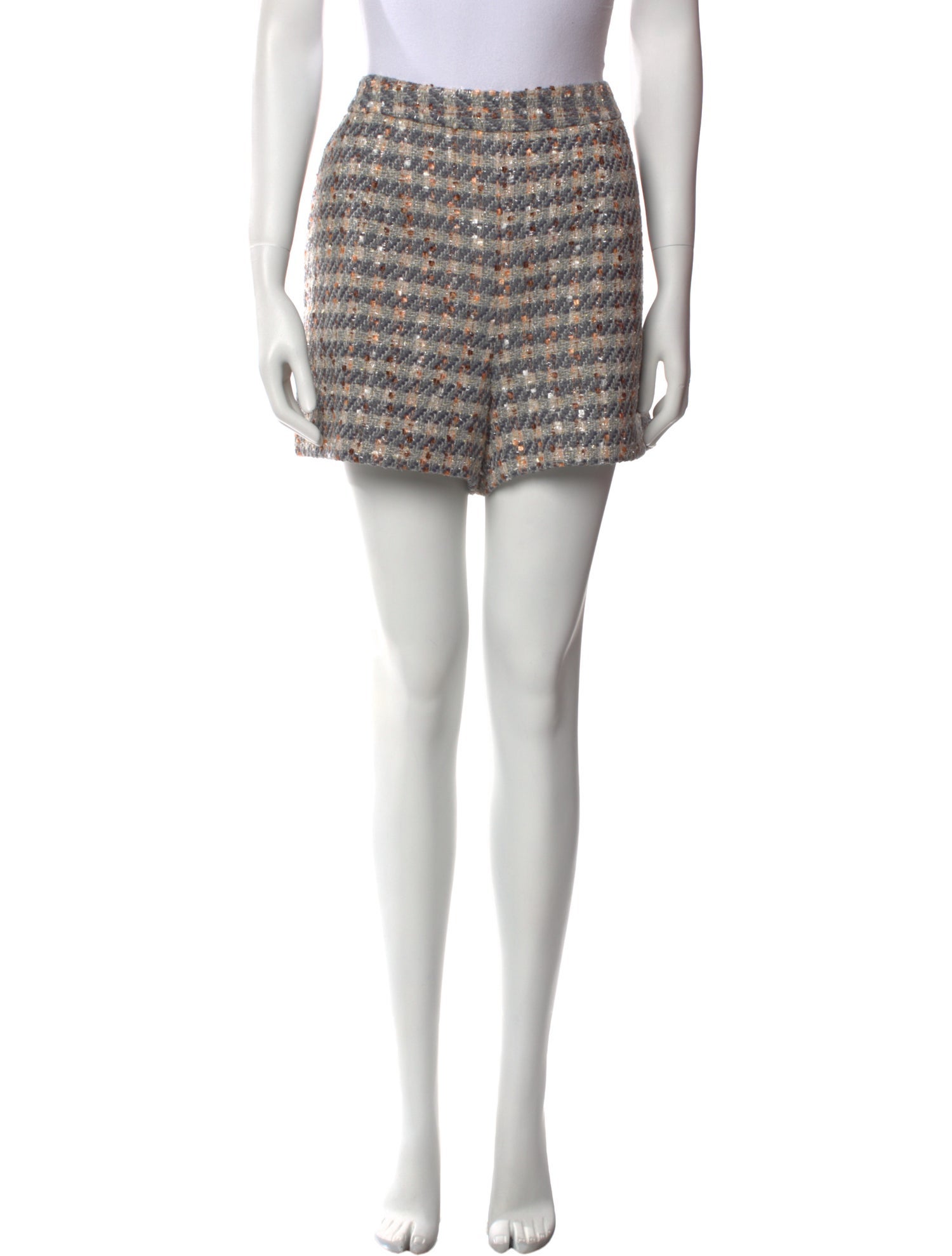 L'Agence Tweed Pattern Mini Shorts w/ Tags