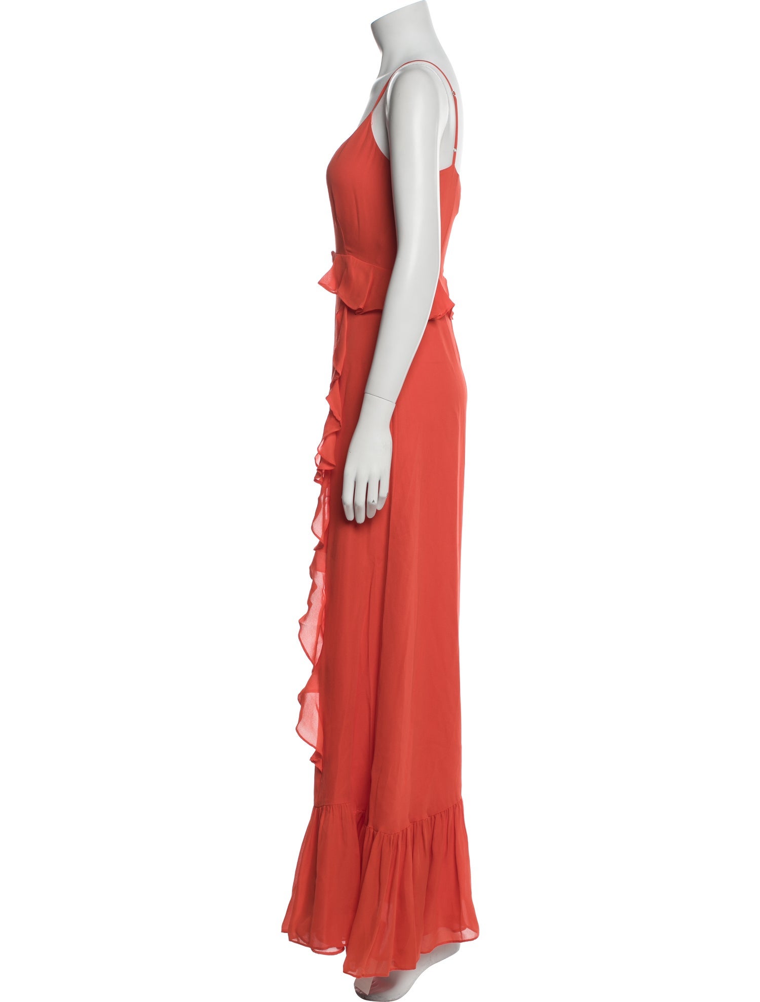 L'Agence Silk Long Dress