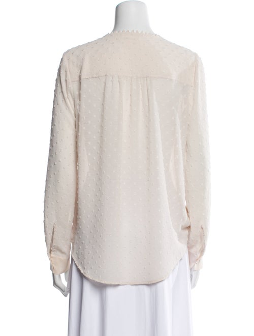 L'Agence V-Neck Long Sleeve Blouse