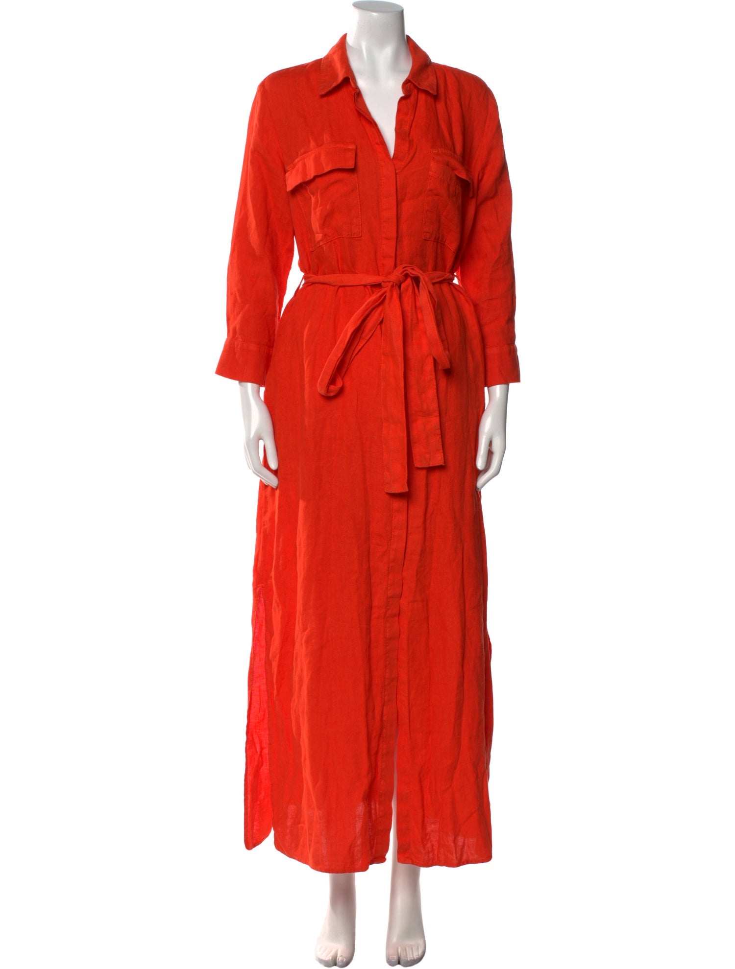L'Agence Linen Long Dress