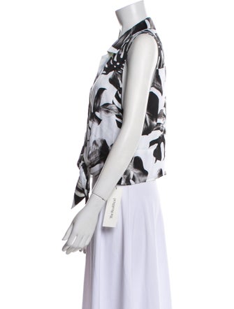 L'Agence Printed Sleeveless Crop Top