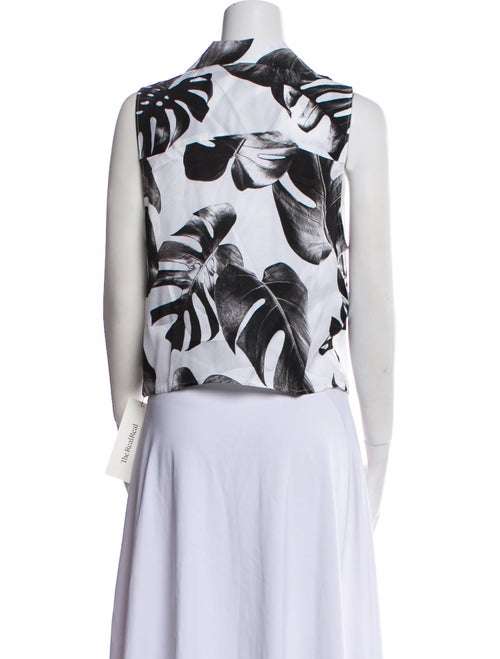 L'Agence Printed Sleeveless Crop Top