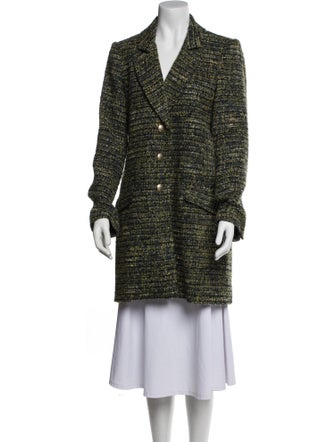L'Agence Wool Tweed Pattern Peacoat