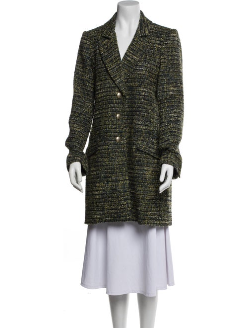 L'Agence Wool Tweed Pattern Peacoat