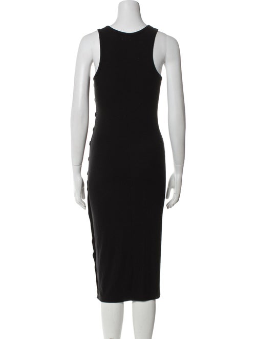 L'Agence Scoop Neck Midi Length Dress