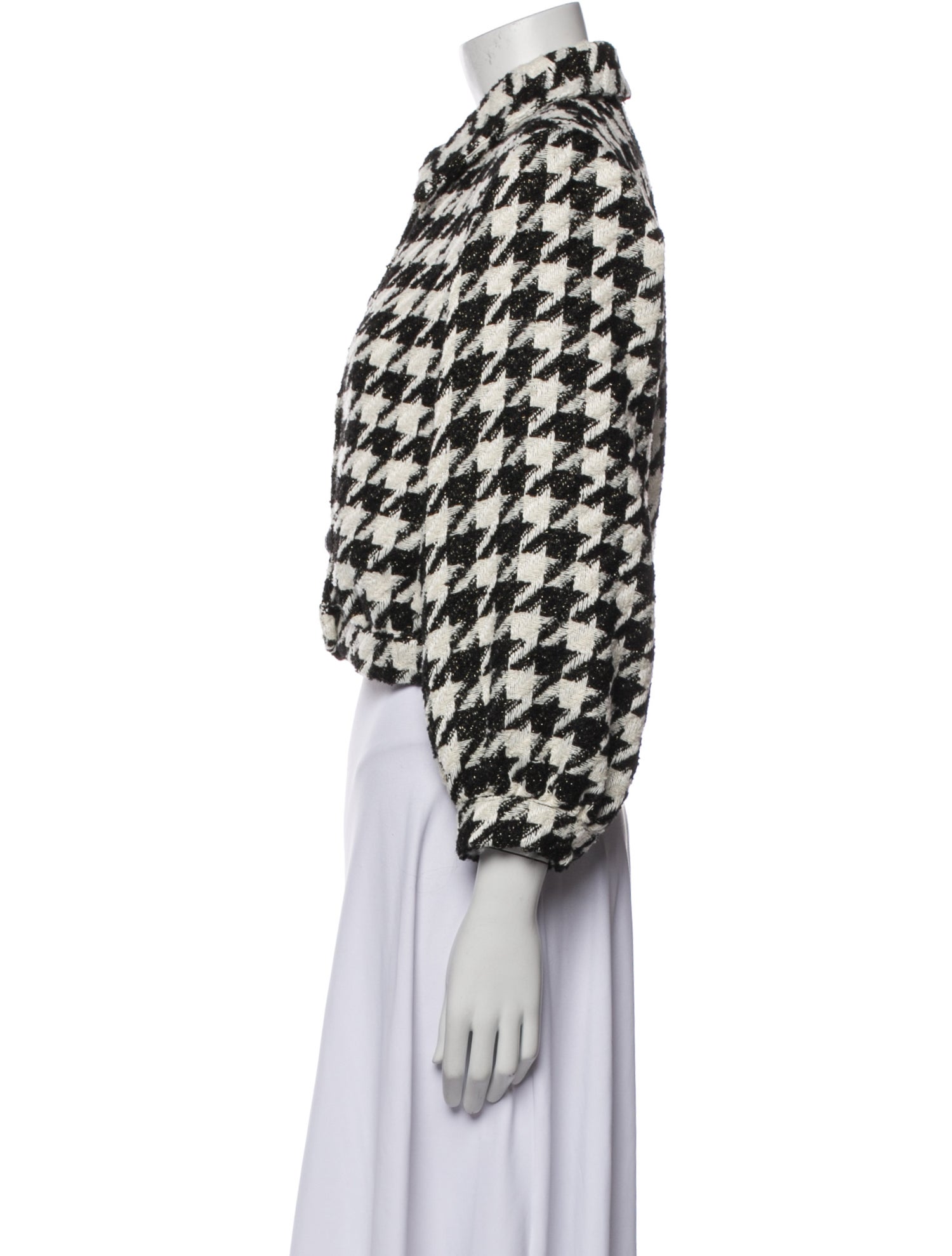 L'Agence Houndstooth Print Blazer