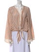 L'Agence Silk Striped Blouse