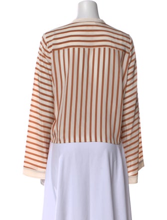 L'Agence Silk Striped Blouse