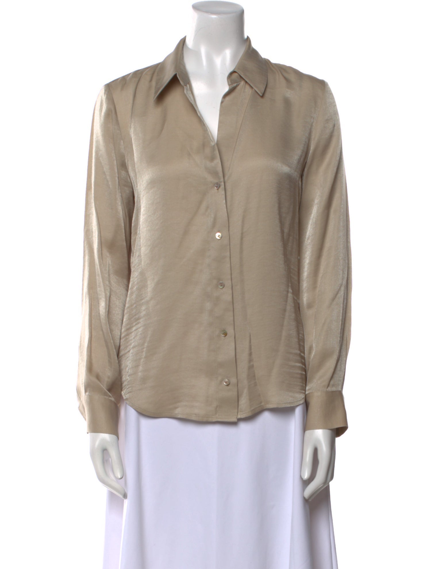 L'Agence Long Sleeve Button-Up Top