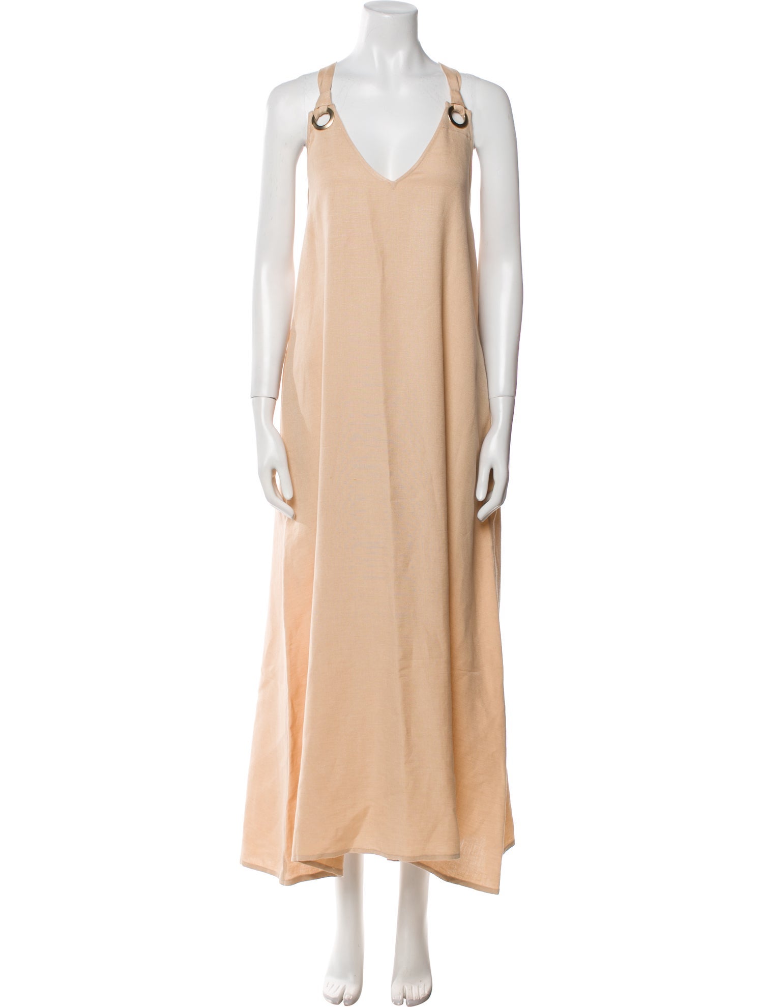 L'Agence V-Neck Long Dress
