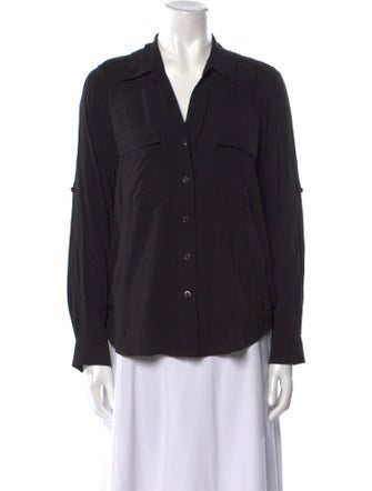 L'Agence Long Sleeve Button-Up Top